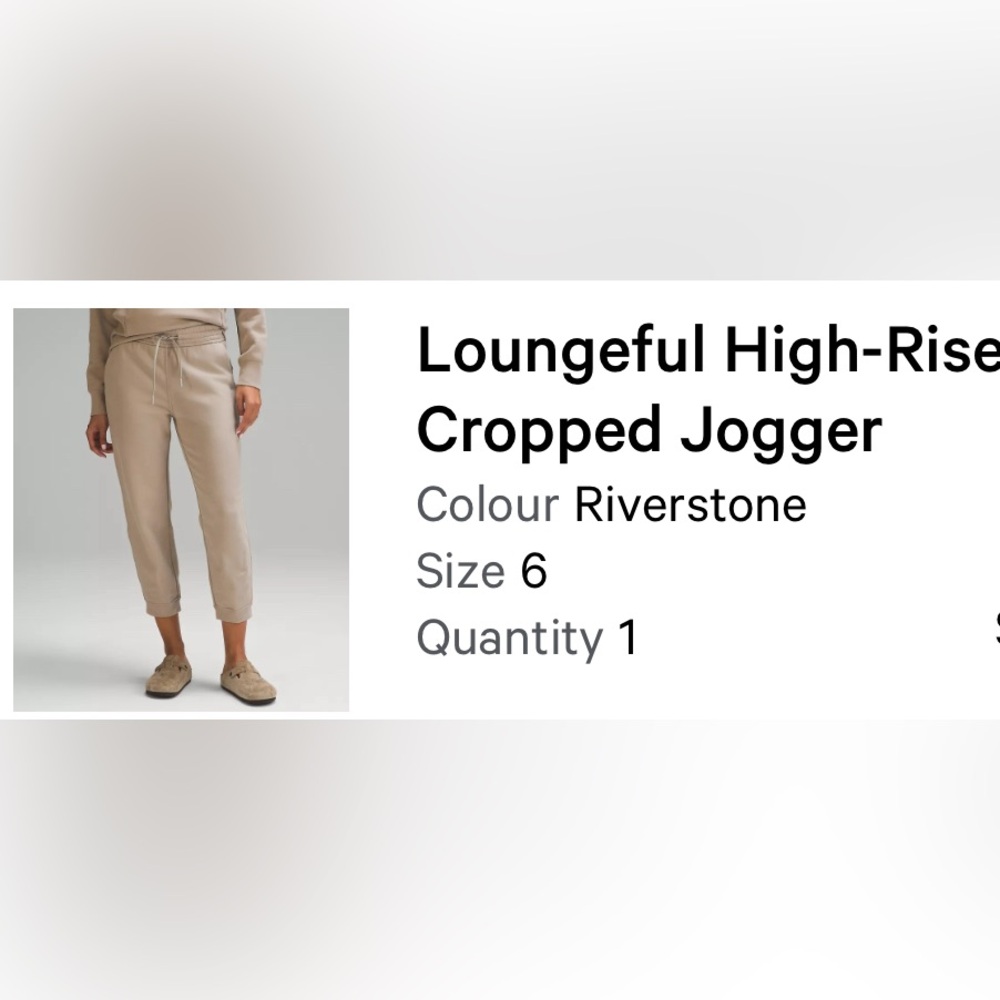 Lululemon loungeful high rise cropped joggers